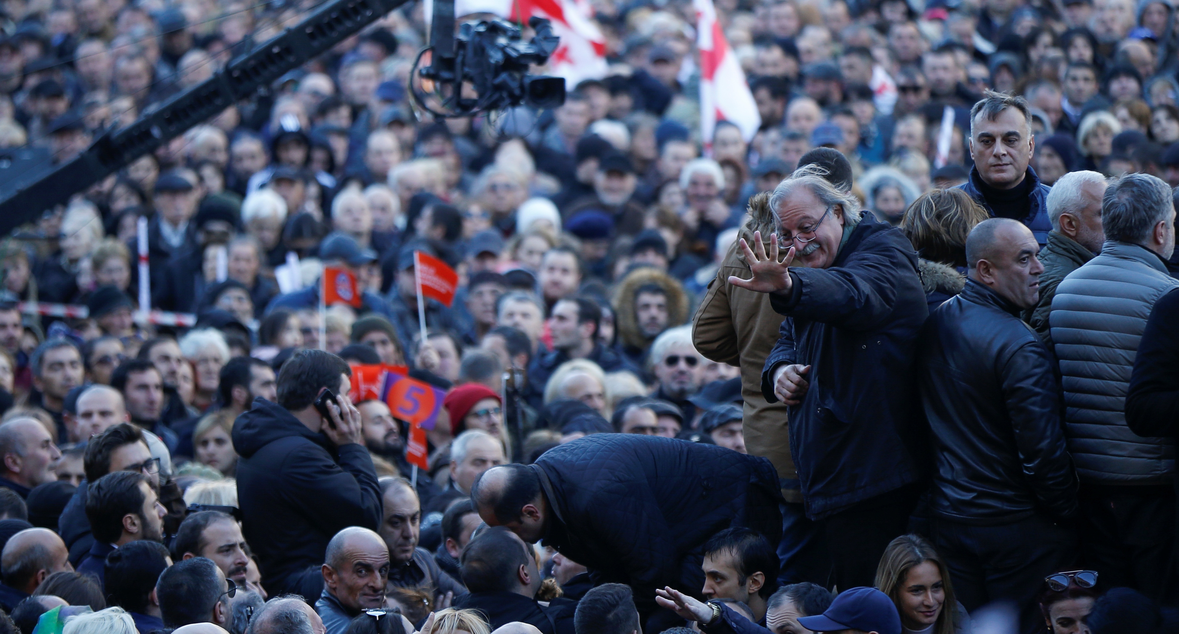 Акция протеста в Тбилиси в декабре 2018 года. Фото: REUTERS/David Mdzinarishvili Акция протеста в Тбилиси в декабре 2018 года. Фото: REUTERS/David Mdzinarishvili