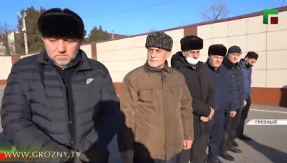 Церемония примирения ингушских и чеченских тейпов в Грозном 7 января 2021 года. Стоп-кадр видео https://www.instagram.com/p/CJypg7epIxu/