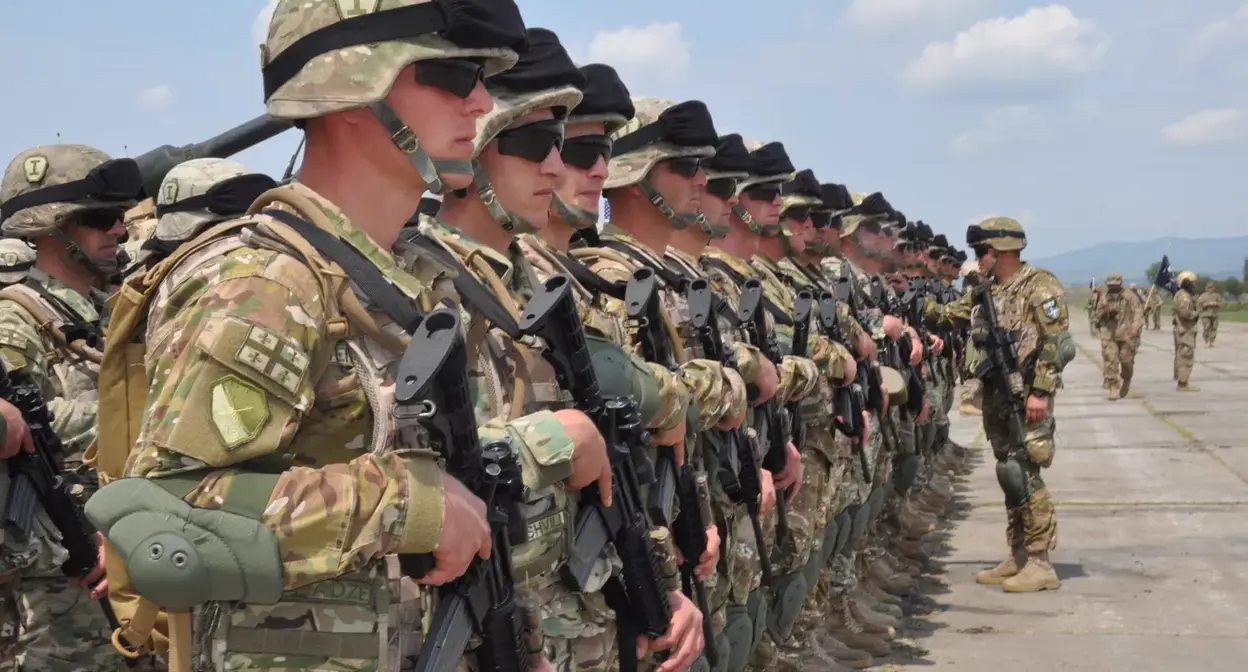 Военнослужащие грузинской армии. Фото: Flickr/U.S. Army Europe