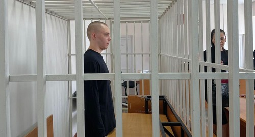 Никита Журавель в зале суда. Фото: https://chechnyatoday.com/news/370691