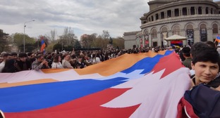Митинг карабахских беженцев в Ереване, 29 марта 2025 года. Фото Алвард Григорян для "Кавказского узла". 