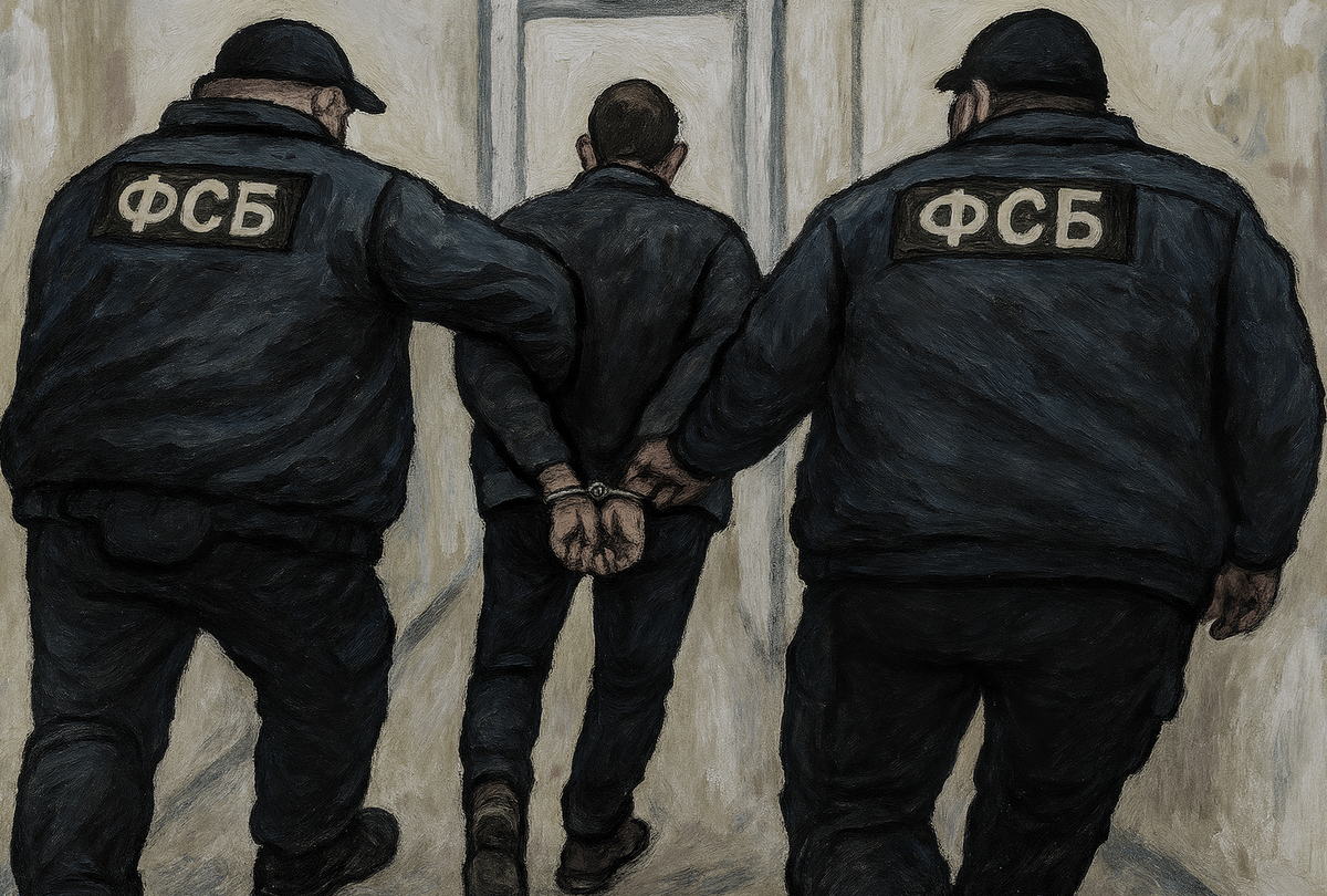 Арест подростка. Иллюстрация создана «Кавказским узлом» с помощью ИИ в программе Copilot

