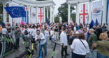 Сбор участников акции в Батуми. Скриншот фото Publika от 02.08.25, https://www.facebook.com/photo?fbid=1512557743477104&set=a.715406393192247 (деятельность компании Meta, которая владеет соцсетью, запрещена в России).